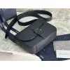 Black D-ior Messenger Bag With Embossed Patterns For Fashion Forward Looks size:23×18×6cm #A54116