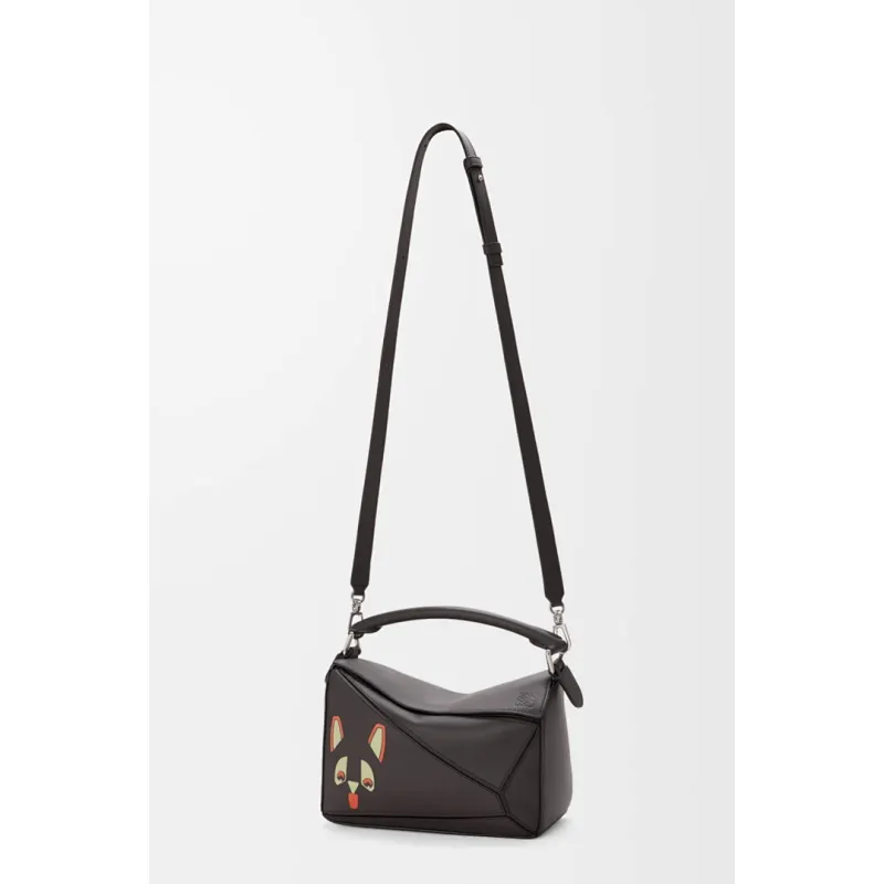 Loewe Puzzle Fringe Cat Leather Shoulder Bag 24x10.5x16CM #A63849