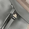 Loewe Puzzle Backpack In Light Gray Pebbled Leather With Signature Design #A50978