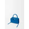 Loewe Amazona 180 Blue Leather Top Handle Bag 34.5x14x27cm #A64991