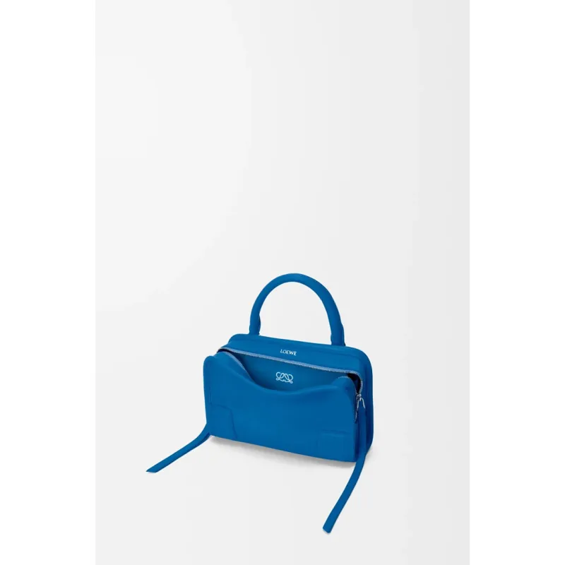 Loewe Amazona 180 Blue Leather Top Handle Bag 34.5x14x27cm #A64991