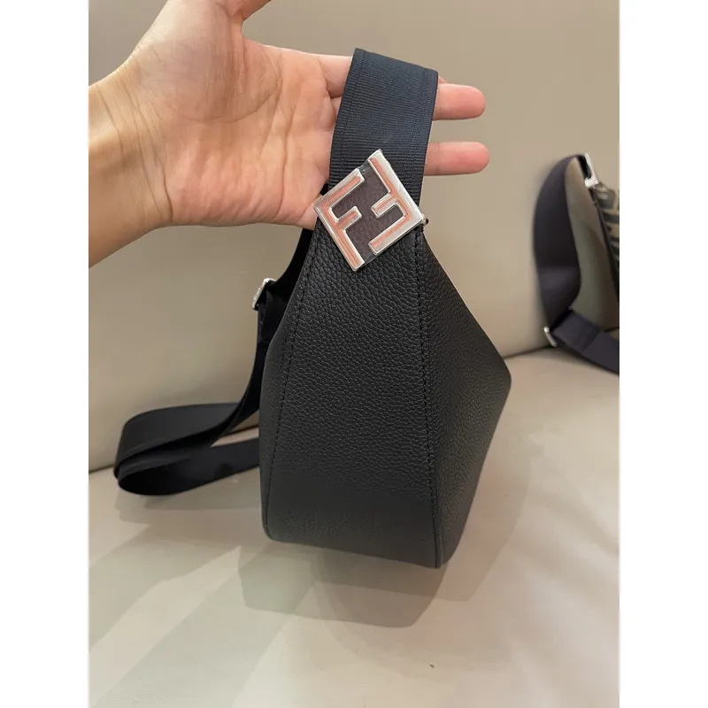 Stylish Black Fendi Sling Bag With Signature Strap And Luxe Design For Fashion Lovers size:33×18×10 #A54308 Stylish Black Fendi Sling Bag With Signature Strap And Luxe Design For Fashion Lovers size:33×18×10 #A54308