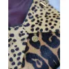 SAINT LAURENT Cassandra Envelope Crossbody Clutch – Leopard-Print Haircalf with Gold YSL Logo (Detachable Chain Strap) #A58783