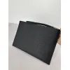 Fendi Pouch Sleek Black Leather Minimalist Logo Redefining Timeless Elegance size:30×20cm #A54204 Fendi Pouch Sleek Black Leather Minimalist Logo Redefining Timeless Elegance size:30×20cm #A54204