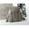 D-ior Mens Grey Embossed Leather Backpack with Signature Hardware - Luxury Fashion for Urban & Travel Essentials A205 #A57316 D-ior Mens Grey Embossed Leather Backpack with Signature Hardware - Luxury Fashion for Urban & Travel Essentials A205 #A57316