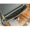 D-ior Small Saddle Messenger Bag – Anthracite Gray Oblique Canvas & Grained Calfskin with Aluminum Buckle #A59162