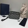 Chic D-ior Oblique Monogram Clutch With Wrist Strap For Stylish Everyday Accessorizing #A50100