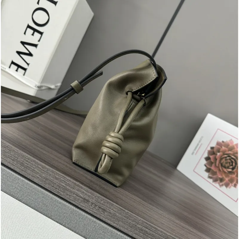 Loewe Flamenco Nappa Leather Drawstring Bag 23x18x9cm #A63859