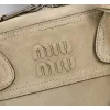 Miu Miu Vivant Suede Leather Bowling Top Handle Bag 32×19.5×11cm #A65025