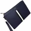 Bally Black Leather Clutch With Signature Stripe For Sophisticated Accessorizing #A51669