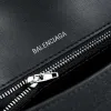 Balenciaga Hourglass Denim Handbag Silver B Logo 23x10x24cm #A64967