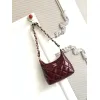 Chanel 4922 Quilted Mini Hobo Bag in Crinkled Lambskin Size 22.5x19.5x8.5CM #A62916