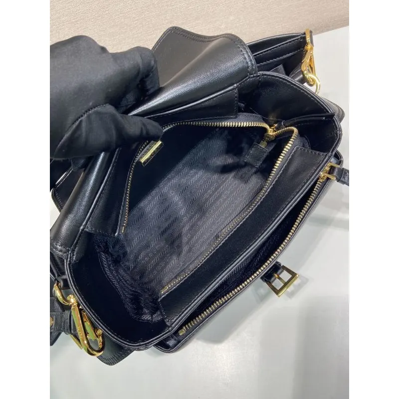 Prada Brown Leather Crossbody Bag 1BD394 #A55691