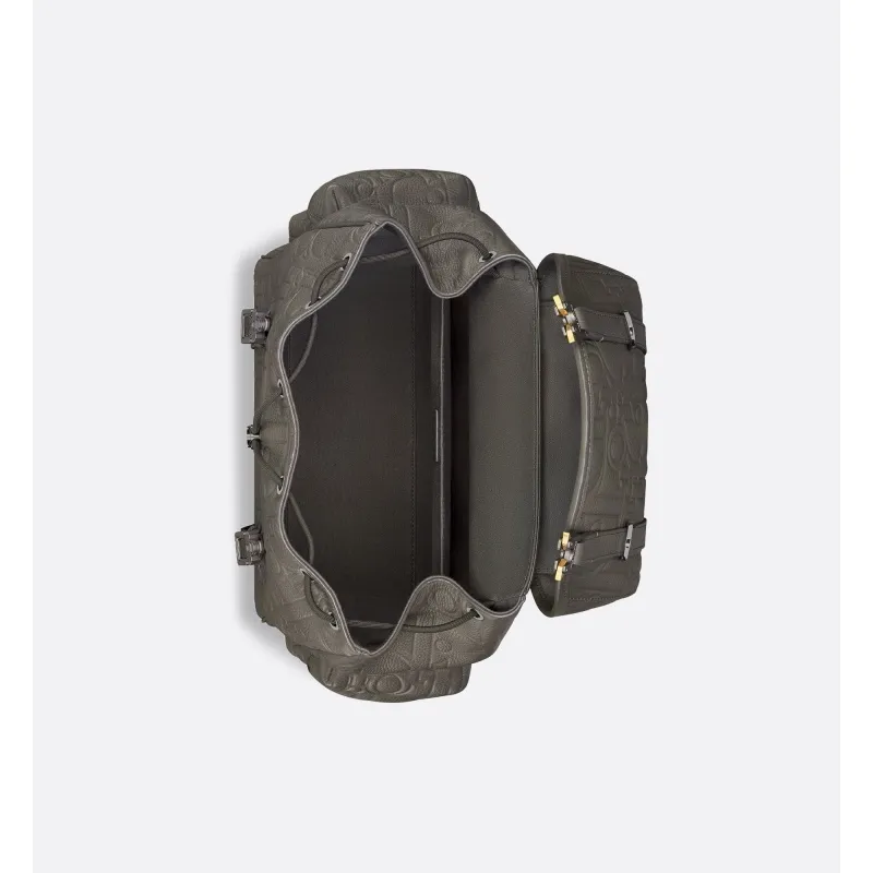 D-ior Mens Grey Embossed Leather Backpack with Signature Hardware - Luxury Fashion for Urban & Travel Essentials A205 #A57316 D-ior Mens Grey Embossed Leather Backpack with Signature Hardware - Luxury Fashion for Urban & Travel Essentials A205 #A57316