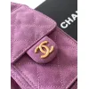 Chanel Mini Suede Bucket Bag  Retro Coin Button  Drawstring  Quilted  Classic Chain #A60143