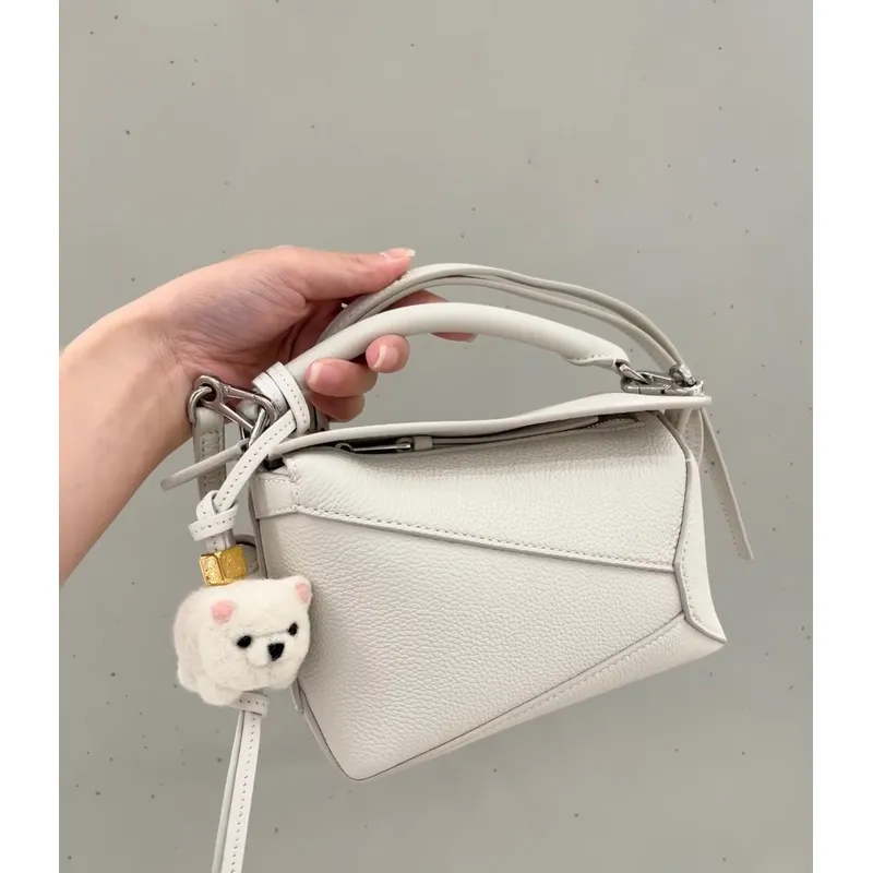Loewe Puzzle Bags In Stylish Shades Showcasing Unique Geometric Design #A50417