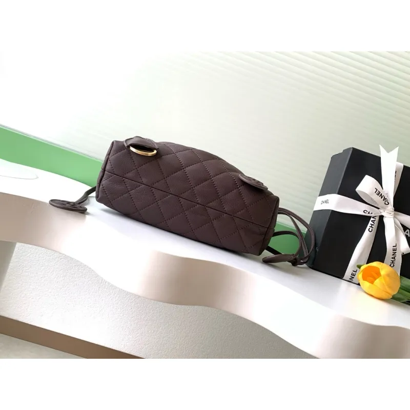 Chanel 26S Quilted Drawstring Bucket Bag, 17 x 22 x 8 cm #A63225