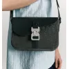 D-ior Saddle Messenger Bag – Anthracite Gray Oblique Jacquard & Grained Calfskin with Signature Aluminum Buckle #A59163
