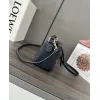 Loewe Puzzle Bag Small Navy Blue Leather with Cloud Design Accents #A50945