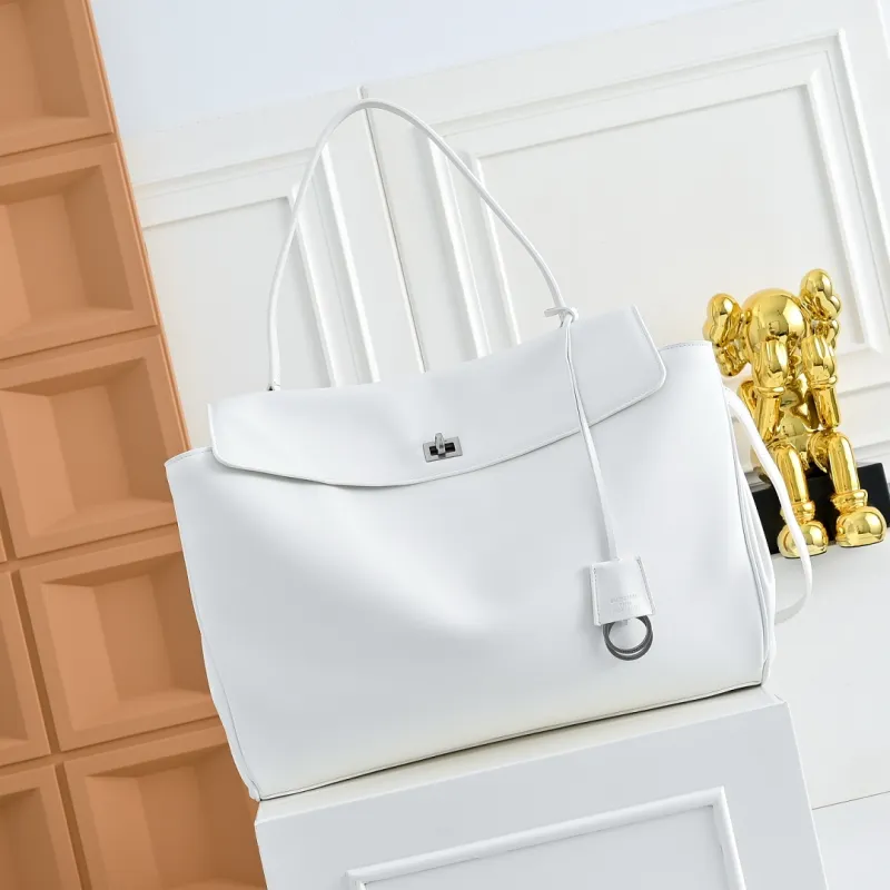 Balenciaga Rodeo Soft Leather Handbag Silver Buckle 35x23x11cm  #A64962