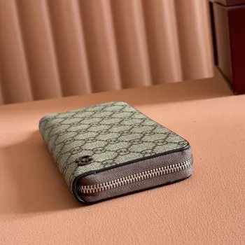 Gucci 856562 Continental Wallet - GG Supreme Canvas & Leather (Black/Beige) #A60531 Gucci 856562 Continental Wallet - GG Supreme Canvas & Leather (Black/Beige) #A60531