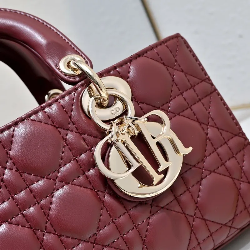 D-ior Lady D-Joy Handbag Wine #A57295