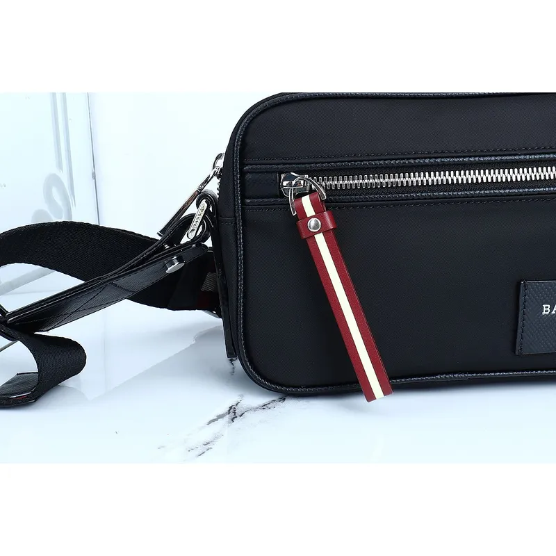 Bally Nylon Crossbody Bag With Signature Striped Strap For Stylish Daily Use #A51668