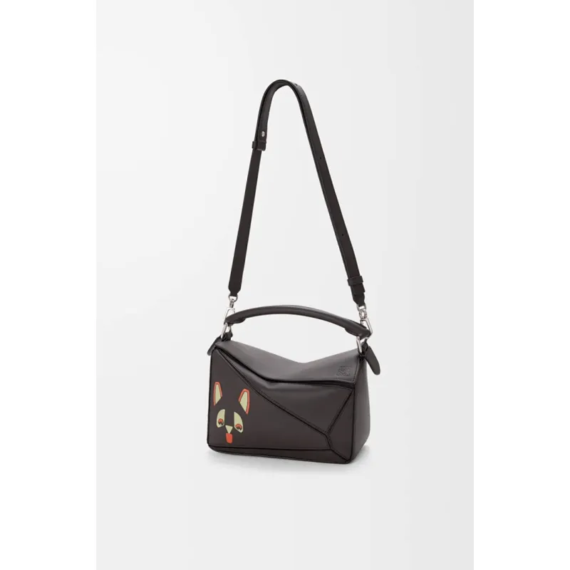 Loewe Puzzle Fringe Cat Leather Shoulder Bag 24x10.5x16CM #A63849