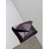 SAINT LAURENT Cassandra Envelope Clutch – Burgundy Smooth Leather with Gold YSL Logo (Detachable Chain Strap) #A58784