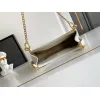 Prada Cleo Shoulder Bag (4 Colors) – Brown/Navy/Black/White Saffiano Leather with Gold-Tone Chain Strap #A59176