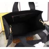 Replica Fendi Tote Textured Canvas Gold Logo Greek Key Bag Epitomizing Timeless Luxury size:35×17×31cm #A54202