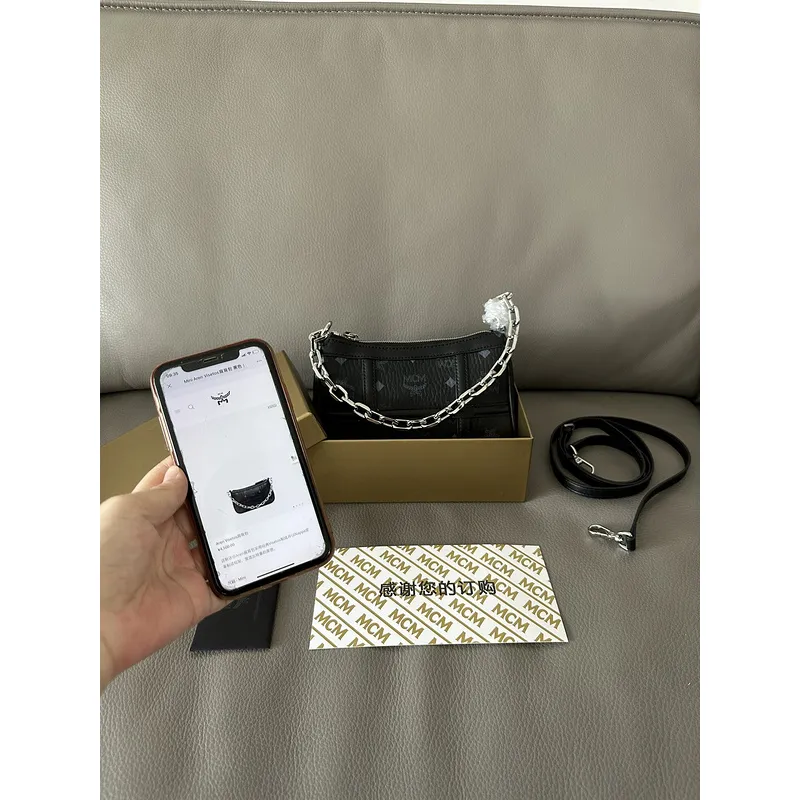 MCM Visetos Nappa Mini Delmy Chain Shoulder Bag Size:12.5x21.0x5.0cm #A49132 MCM Visetos Nappa Mini Delmy Chain Shoulder Bag Size:12.5x21.0x5.0cm #A49132