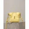 Saint Laurent Jamie Mini Crossbody Bag (859174) - Lambskin Leather, Drawstring Closure, 14.5×15.5×8cm #A59989
