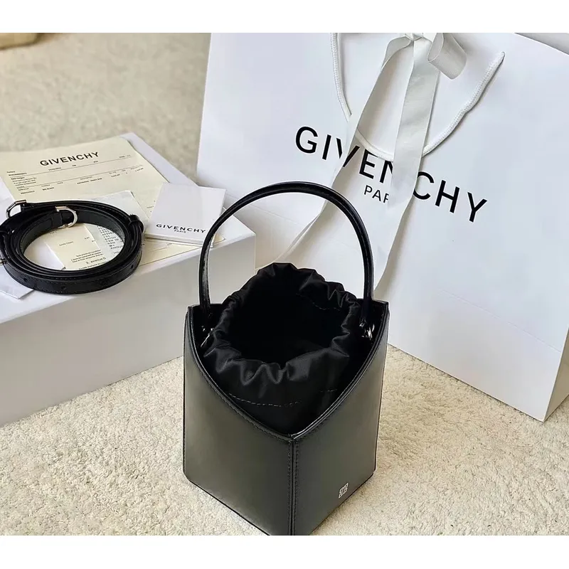 Givenchy Two Tone Leather Bucket Bags With Drawstring Closure #A52345