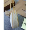 Burberry Canvas And Leather Shoulder Bag With Branding In Neutral Tones #A51529