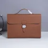 Hermes Leather Briefcase Collection: Timeless Design for the Discerning Professional size:39×29×6cm #A53668