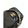 Chanel Hobo Shoulder Bag  Hippie Style Vintage Gold Coin Button Drawstring Bucket Bag #A59440