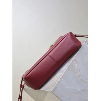 Saint Laurent 833948 Jamie 4.3 Large POCHON Bucket Bag - Burgundy Lambskin with Chain Strap #A59504