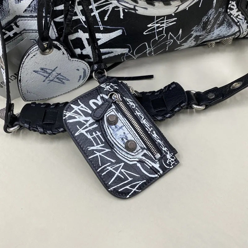Balenciaga Distressed  Bag with Graffiti Details #A46204