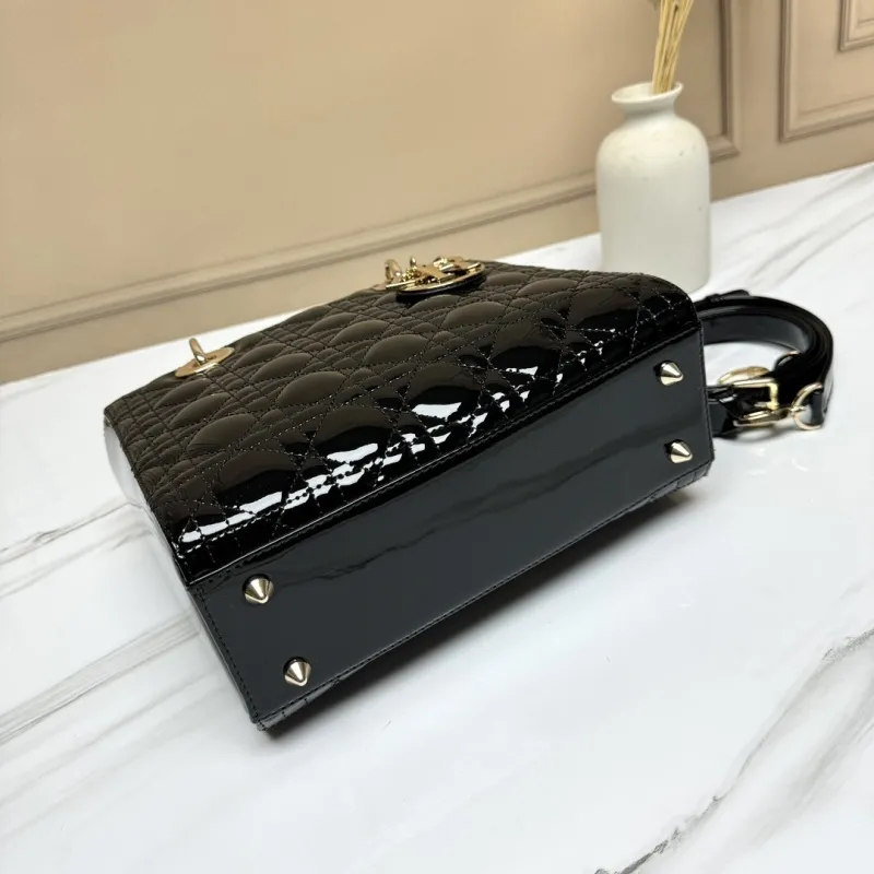 D-ior Lady Handbags Black/Wine/Red/White #A57293