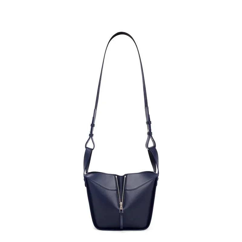 Loewe Navy Leather Bucket Bag With Adjustable Strap For Effortless Everyday Elegance #A50042 Loewe Navy Leather Bucket Bag With Adjustable Strap For Effortless Everyday Elegance #A50042