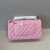 Authentic Chanel Classic Flap Bag in Light  Caviar Leather good Hardware  Wide 25cm #A54377