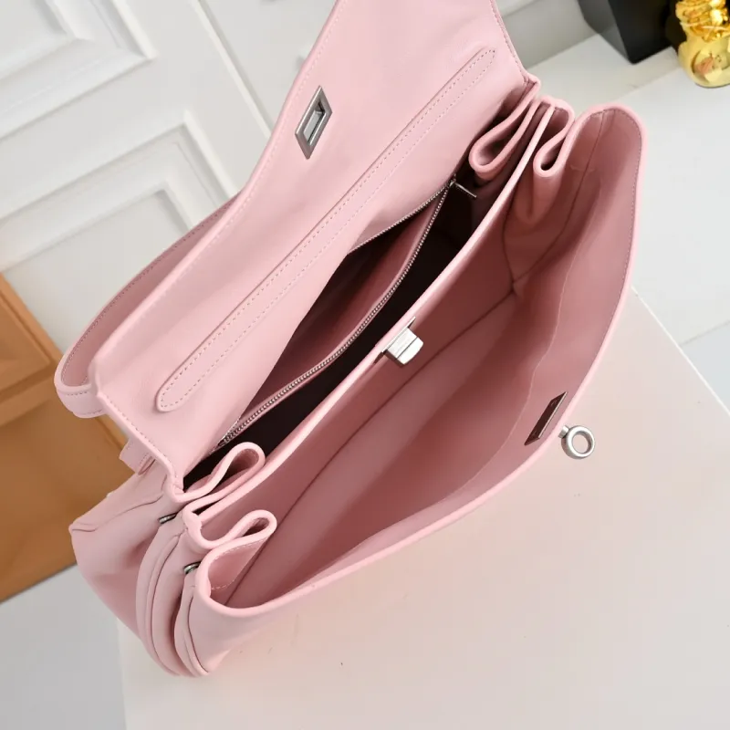 Balenciaga Rodeo Pink Leather Top Handle Bag 35x23x11cm #A64964