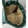 Loewe Green Leather Drawstring Tote Bag With Bold Branding For Chic Everyday Use #A50065