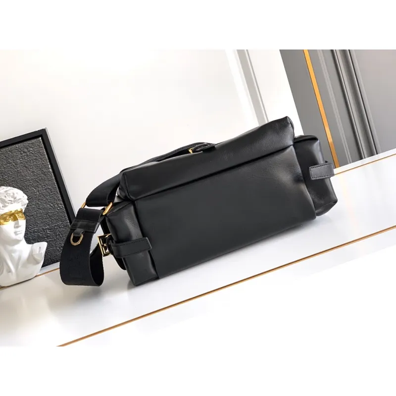 Prada Cahier Messenger Bag (2 Colors) – Burgundy/Black Leather with Gold-Tone Triangle Logo & Buckle Hardware #A59179