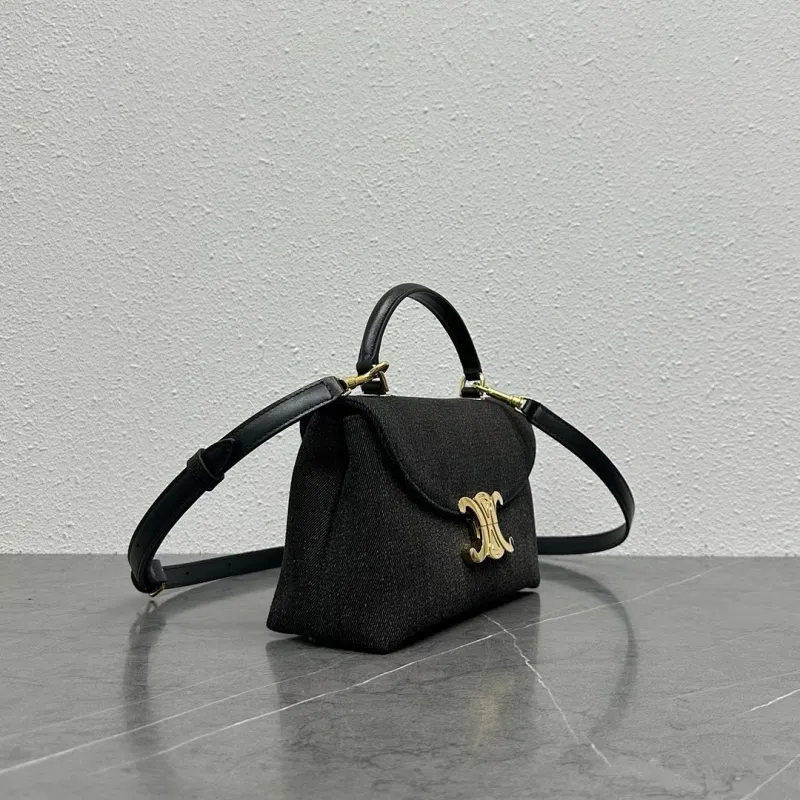 Celine 118113 Triomphe Kelly Handbag in Denim Size 20x8x14CM #A62908