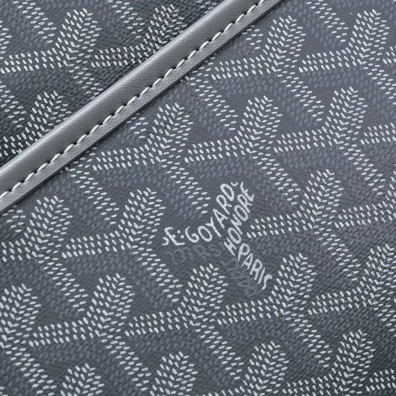 Goyard Canvas Clutch with Leather Trim #A45656 Goyard Canvas Clutch with Leather Trim #A45656