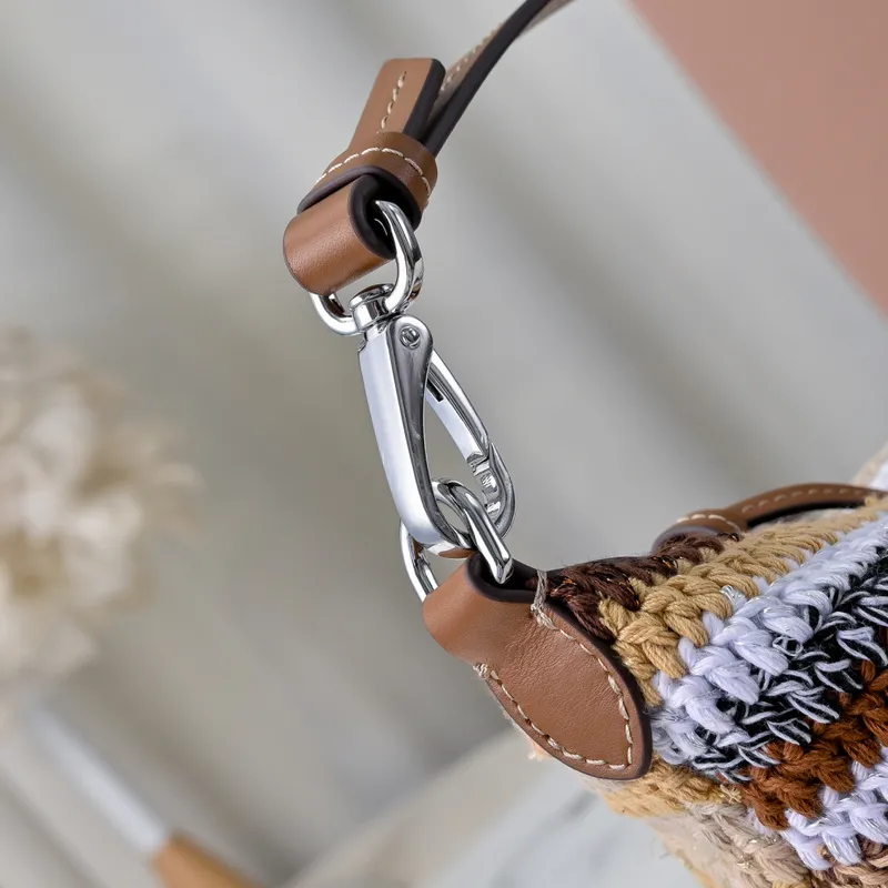 Miu Miu Crochet Hobo Bags: Colorful, Handcrafted Style Statements size:25.5×14×10cm #A53542