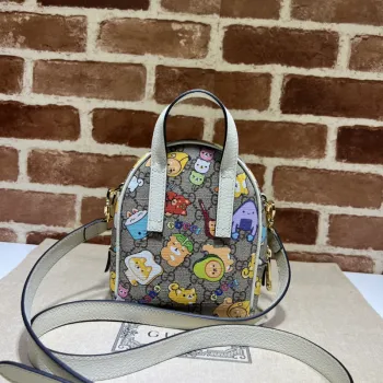 Gucci GG Canvas Mini Backpack With Colorful Cartoon Character Prints #A52727 Gucci GG Canvas Mini Backpack With Colorful Cartoon Character Prints #A52727