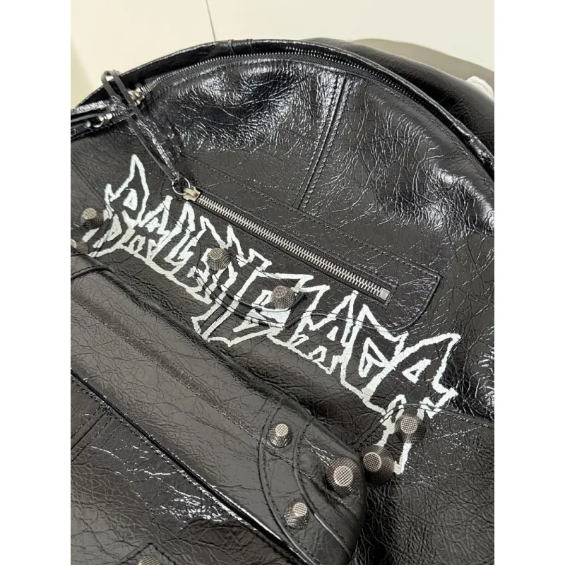 Balenciaga 188024 Le Cagole Backpack in Cracked Lambskin Size 35x46x18CM #A62924